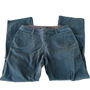 Kuhl Dulce Hiking Pants Articulated Knee Mid-Rise Dark Gray Olive Size 14 Reg